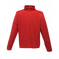 Classic Red Micro Zip Neck Fleece