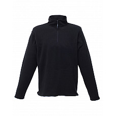 Black Micro Zip Neck Fleece