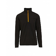 Black Orange Pop Mens Navigate Half Zip Fleece