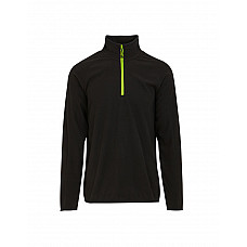 Black/Lime Mens Navigate Half Zip Fleece