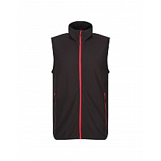 Black/Classic Red Mens Navigate Fleece Bodywarmer