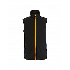 Black Orange Pop Mens Navigate Fleece Bodywarmer