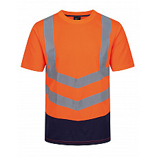 Hi Vis Orange/Navy Pro Hi Vis Tee