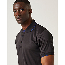 Black/New Royal Navigate Short Sleeve Polo