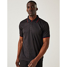 Black/Classic Red Navigate Short Sleeve Polo