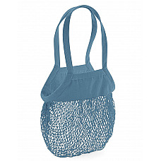 Airforce Blue Organic Cotton Mesh Grocery Bag