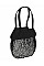 Black Organic Cotton Mesh Grocery Bag