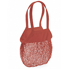 Orange Rust Organic Cotton Mesh Grocery Bag