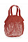 Orange Rust Organic Cotton Mini Mesh Grocery Bag