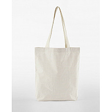 Grey Stripe Striped Organic Cotton Tote