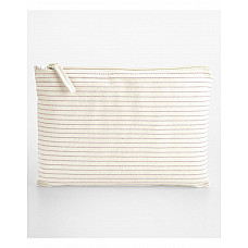 Red Stripe Striped Organic Cotton Accessory Pouch