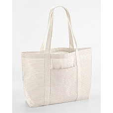 Red Stripe Striped Organic Cotton Shopper