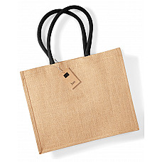 Natural/Black Jute Classic Shopper