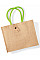 Natural/Lime Jute Classic Shopper