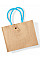 Natural/Surf Blue Jute Classic Shopper