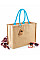 Natural/Surf Blue Jute Classic Shopper