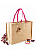 Natural/Fuchsia Jute Classic Shopper