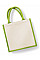 Apple Green Printers' Midi Jute bag