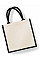 Black Printers' Midi Jute bag