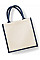 Navy Printers' Midi Jute bag