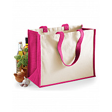 Fuchsia Printers' Jute Classic Shopper