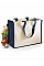 Navy Printers' Jute Classic Shopper