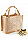 Natural Gold Shimmer Jute Mini Gift Bag