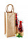 Natural Gold Shimmer Jute Bottle Bag