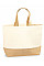 Natural Jute Base Canvas Tote XL