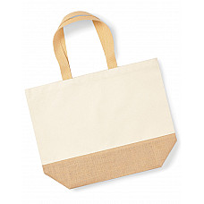 Natural Jute Base Canvas Tote XL