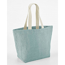 DUCK EGG BLUE Soft Washed Jute Beach Bag