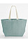 DUCK EGG BLUE Soft Washed Jute Beach Bag