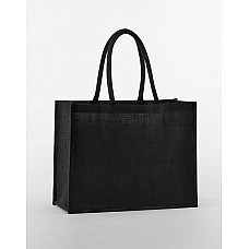 Black/Black Natural Starched Jute Classic Shopper