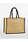 Natural/Black Natural Starched Jute Classic Shopper