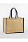 Natural/Navy Natural Starched Jute Classic Shopper