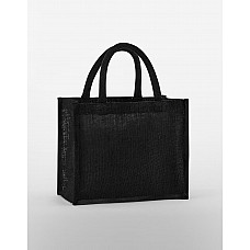 Black/Black Natural Starched Jute Midi Tote