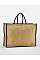 Natural/Navy Starch Jute Market Shopper