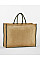 Natural/Olive Green Starch Jute Market Shopper