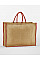 Natural/Navy Starch Jute Market Shopper