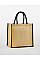 Natural/Black Natural Starched Jute Mini Gift Bag