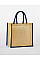 Natural/Navy Natural Starched Jute Mini Gift Bag