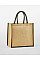 Natural/Olive Green Natural Starched Jute Mini Gift Bag