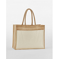 Natural Cotton Pocket Natural Starched Jute Shopper