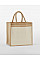 Natural Cotton Pocket Natural Starched Jute Midi Tote