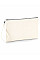 Natural/ Light Grey Canvas Wristlet Pouch