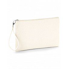 Natural/ Natural Canvas Wristlet Pouch