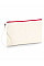 Natural/Red Canvas Wristlet Pouch