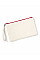 Natural/Red Canvas Wristlet Pouch