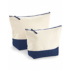 Natural/Navy Dipped Base Canvas Accessory Bag