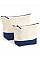 Natural/Navy Dipped Base Canvas Accessory Bag